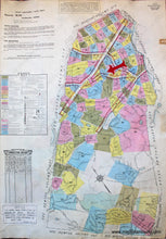 Load image into Gallery viewer, 1925 - Brookline Mass. Wards 48 And 49 Antique Map Genuine Hand-Colored