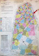 Load image into Gallery viewer, 1925 - Brookline Mass. Wards 50 And 51 Antique Map Genuine Hand-Colored