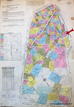 Load image into Gallery viewer, 1925 - Brookline Mass. Wards 56 And 57 Antique Map Genuine Hand-Colored