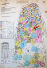 Load image into Gallery viewer, 1925 - Brookline Mass. Wards 58 And 59 Antique Map Genuine Hand-Colored