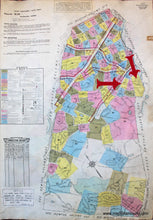 Load image into Gallery viewer, 1925 - Brookline Mass. Wards 64 And 65 Antique Map Genuine Hand-Colored