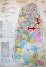 Load image into Gallery viewer, 1925 - Brookline Mass. Wards 66 And 67 Antique Map Genuine Hand-Colored