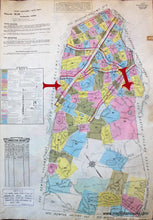 Load image into Gallery viewer, 1925 - Brookline Mass. Wards 68 And 69 Antique Map Genuine Hand-Colored