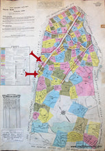 Load image into Gallery viewer, 1925 - Brookline Mass. Wards 76 And 77 Antique Map Genuine Hand-Colored