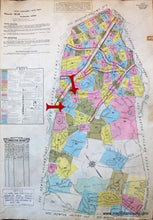 Load image into Gallery viewer, 1925 - Brookline Mass. Wards 78 And 79 Antique Map Genuine Hand-Colored