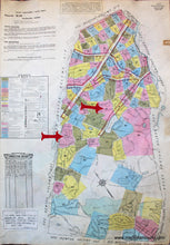 Load image into Gallery viewer, 1925 - Brookline Mass. Wards 82 And 83 Antique Map Genuine Hand-Colored