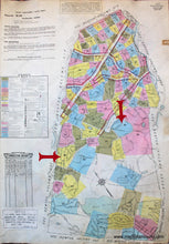 Load image into Gallery viewer, 1925 - Brookline Mass. Wards 88 And 89 Antique Map Genuine Hand-Colored