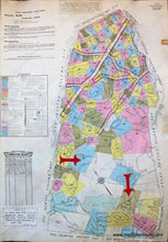 Load image into Gallery viewer, 1925 - Brookline Mass. Wards 90 And 91 Antique Map Genuine Hand-Colored