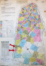 Load image into Gallery viewer, 1925 - Brookline Mass. Wards 92 And 93 Antique Map Genuine Hand-Colored