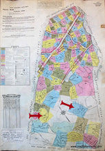 Load image into Gallery viewer, 1925 - Brookline Mass. Wards 94 And 95 Antique Map Genuine Hand-Colored