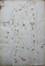 Load image into Gallery viewer, 1925 - Brookline Mass. Wards 96 And 97 Antique Map Genuine Hand-Colored