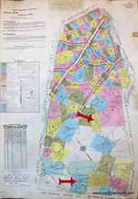 Load image into Gallery viewer, 1925 - Brookline Mass. Wards 96 And 97 Antique Map Genuine Hand-Colored