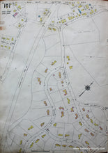 Load image into Gallery viewer, 1925 - Brookline Mass. Wards 100 And 101 Antique Map Genuine Hand-Colored