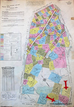 Load image into Gallery viewer, 1925 - Brookline Mass. Wards 102 And 103 Antique Map Genuine Hand-Colored