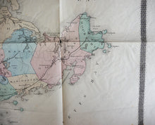 Load image into Gallery viewer, 1884 - New Driving Road Map Of Essex County Mass. Antique Genuine Hand-Colored