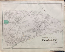 Load image into Gallery viewer, Antique-Hand-Colored-Map-Peabody-Massachusetts-******-United-States-Massachusetts-1884-Walker-Maps-Of-Antiquity