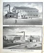 Load image into Gallery viewer, 1884 - Village Of Danvers Massachusetts Antique Map Genuine Hand-Colored