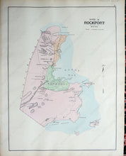 Load image into Gallery viewer, 1884 - Double-Sided Page: Gloucester Center With Towns Of Rockport And On Versos Massachusetts