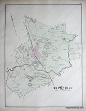 Load image into Gallery viewer, 1884 - Ipswich And Topsfield Massachusetts Antique Map Genuine Hand-Colored