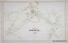 Load image into Gallery viewer, 1884 - Double-sided map: Village of Essex / Towns of Essex and Hamilton, Massachusetts - Antique Map