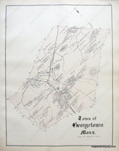 Load image into Gallery viewer, 1884 - Villages Of Andover And Georgetown Town Massachusetts Antique Map Genuine Hand-Colored