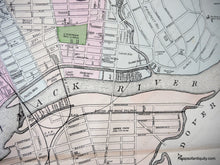 Load image into Gallery viewer, 1884 - City Of Lawrence Town Methuen And Village Massachusetts Antique Map Genuine Hand-Colored