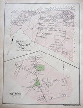 Load image into Gallery viewer, 1884 - Village Of Bradford Town Groveland And Old Massachusetts Antique Map Genuine Hand-Colored