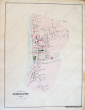 Load image into Gallery viewer, 1884 - City Of Newburyport Villages Merrimac And Merrimacport Massachusetts Antique Map Genuine