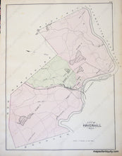 Load image into Gallery viewer, 1884 - City Of Haverhill And Village Middleton Massachusetts Antique Map Genuine Hand-Colored