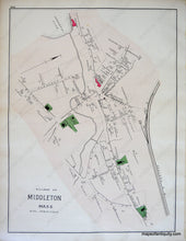 Load image into Gallery viewer, 1884 - City Of Haverhill And Village Middleton Massachusetts Antique Map Genuine Hand-Colored