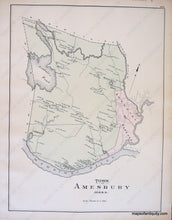 Load image into Gallery viewer, 1884 - Village Of Amesbury Town And Merrimac Massachusetts Antique Map Genuine Hand-Colored