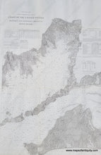 Load image into Gallery viewer, Uncolored antique sailing chart of Buzzard's Bay and Martha's Vineyard from 1860