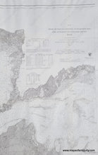 Load image into Gallery viewer, Uncolored antique sailing chart of Buzzard's Bay and Martha's Vineyard from 1860