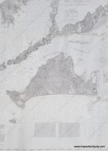 Load image into Gallery viewer, Uncolored antique sailing chart of Buzzard's Bay and Martha's Vineyard from 1860
