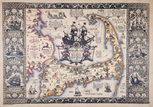 Load image into Gallery viewer, 1930 - The Map of Old Cape Cod - Antique Map