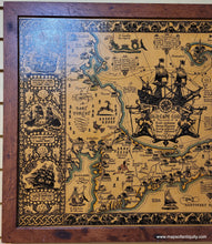 Load image into Gallery viewer, Hand-Colored-Framed-Antique-Map-The-Map-of-Old-Cape-Cod-The land of Bold Explorers, Heroic Pilgrims, Hardy Seamen, Great Fisheries and Famous Ships-Massachusetts-Cape-Cod-and-Islands-1930-Coulton-Waugh-Maps-Of-Antiquity