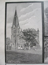 Load image into Gallery viewer, 1884 - Andover Theological Seminary Ma Phillips Academy Antique Print Genuine