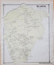 Load image into Gallery viewer, 1875 - Double-Sided Map: North Reading And Town Of (Ma) Antique Map Genuine Hand-Colored yellow
