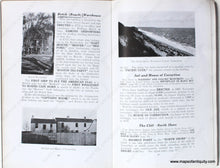 Load image into Gallery viewer, Antique Guide to Nantucket travel booklet published in 1918 by J.H. Robinson Pages with text and images of buildings on Nantucket