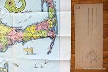 Load image into Gallery viewer, 1940 - A Map Of Cape Cod And The Islands Antique Genuine Printed-Color
