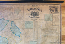 Load image into Gallery viewer, 1858 - Map Of The County Bristol Massachusetts Antique Genuine Hand-Colored