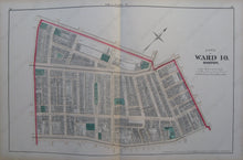Load image into Gallery viewer, Antique-Map-Suffolk-County-Boston-City-Mass-MA-Massachusetts-1874-Hopkins-Ward-Wards-Maps-of-Antiquity