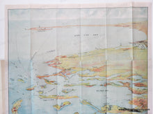 Load image into Gallery viewer, Vibrant original printed color. Antique-Map-Boston-Harbor-Bird's-Eye-View-Map-Walker-1905-Chromolithograph-color-Massachusetts-Maps-of-Antiquity