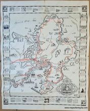 Load image into Gallery viewer, 1930 - The Cape Ann Trail Antique Map Genuine Printed-Color
