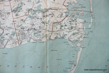 Load image into Gallery viewer, 1904 - Yarmouth Dennis Brewster Orleans Harwich Chatham (Ma) Antique Map Genuine Printed-Color
