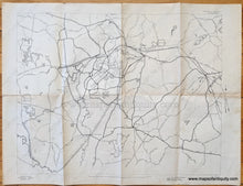 Load image into Gallery viewer, 1943 - Fort Devens Massachusetts Antique Map Genuine