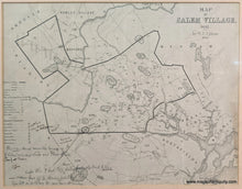 Load image into Gallery viewer, Genuine-Antique-Map-Framed-Map-of-Salem-Village-1692.-by-W.-P.-Upham-1866.-1866-Upham-Maps-Of-Antiquity-1800s-19th-century