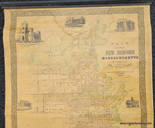 Load image into Gallery viewer, Genuine-Antique-Wall-Map-Plan-of-the-City-of-New-Bedford-Massachusetts-1850-Collins-Clark-Maps-Of-Antiquity