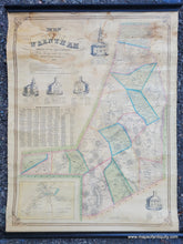 Load image into Gallery viewer, Genuine-Antique-Map-Map-of-the-Town-of-Wrentham-Norfolk-County-Massachusetts-1851-Walling-Maps-Of-Antiquity