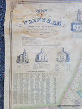 Load image into Gallery viewer, Genuine-Antique-Map-Map-of-the-Town-of-Wrentham-Norfolk-County-Massachusetts-1851-Walling-Maps-Of-Antiquity